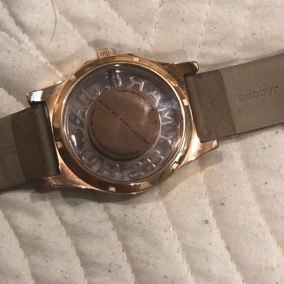 Marc Jacobs Rose gold and gray leather watch main image 4